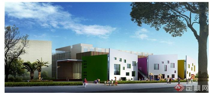 现代风格幼儿园建筑设计（含CAD、JPG、SU）(3)
