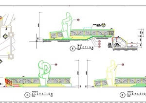 园林景观节点入口标志小品设计CAD施工图