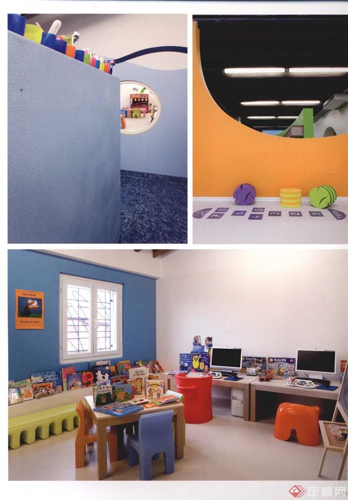 阅览室,书桌凳,儿童活动中心