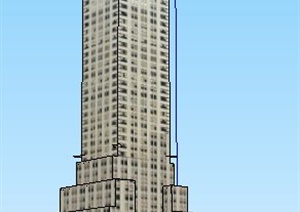 英式风格高层办公楼建筑设计SU(草图大师)模型