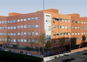 现代方形围合状办公楼建筑设计SU(草图大师)模型