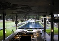 餐厅,吧台,喷泉水池,草坪