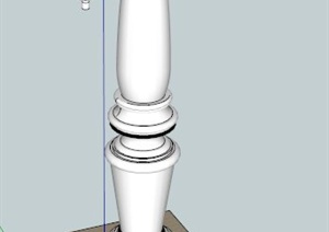 欧式灯柱设计SU(草图大师)白模